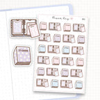Zoomed in image of the doodles from a character planner sticker sheet.