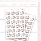 Sticker sheet product measurement.