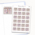 Zoomed in image of the doodles from a character planner sticker sheet.