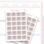 Sticker sheet product measurement.