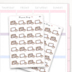 Sticker sheet product measurement.