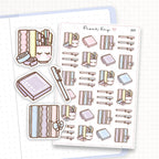 Zoomed in image of the doodles from a character planner sticker sheet.