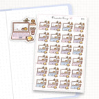Zoomed in image of the doodles from a character planner sticker sheet.