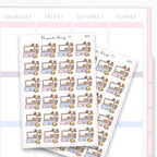 Sticker sheet product measurement.