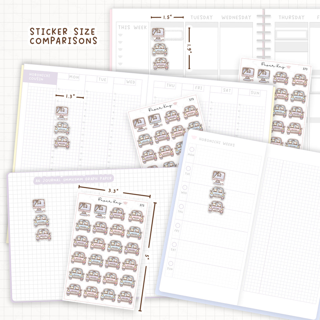Driving Lesson/Test/Theory Test Sticker Sheet