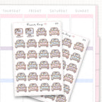 Driving Lesson/Test/Theory Test Sticker Sheet