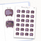 Zoomed in image of the doodles from a character planner sticker sheet.