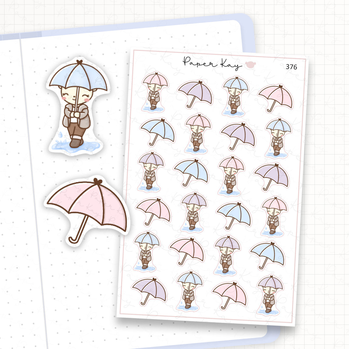 Rainy Walk Sticker Sheet
