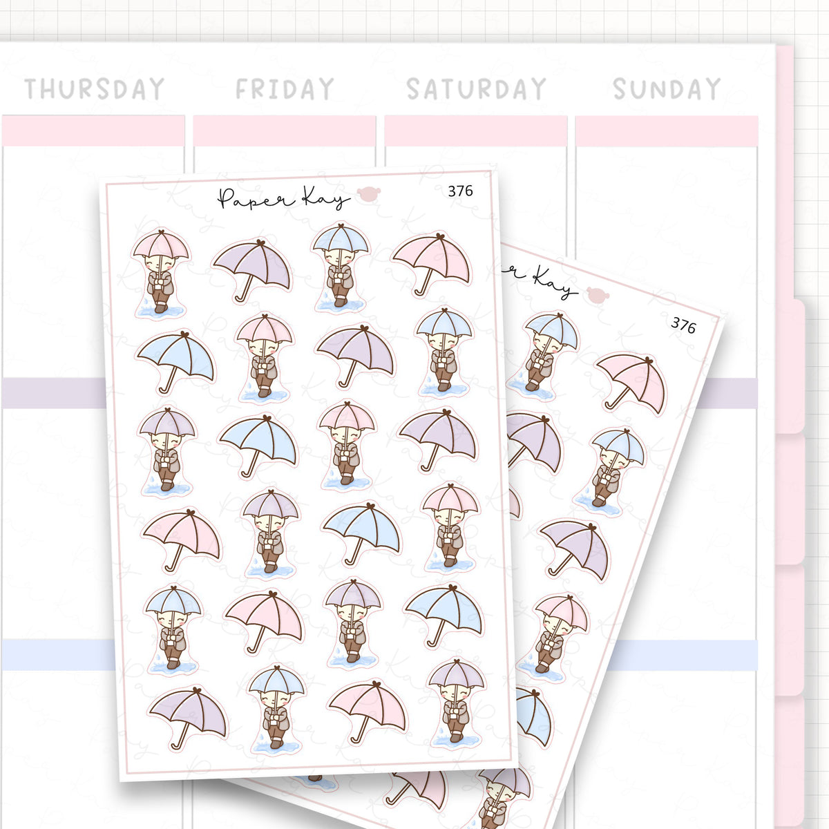 Rainy Walk Sticker Sheet