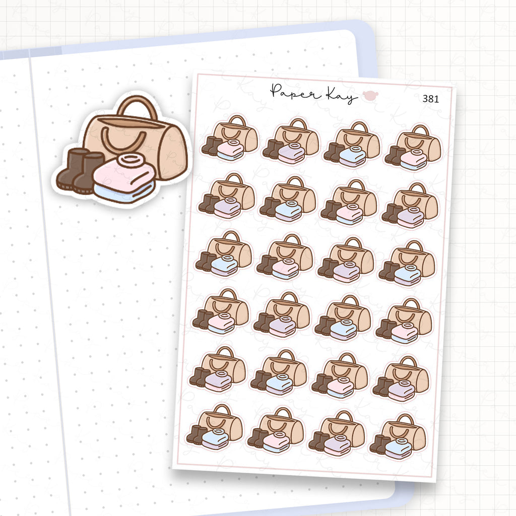 Zoomed in image of the doodles from a character planner sticker sheet.