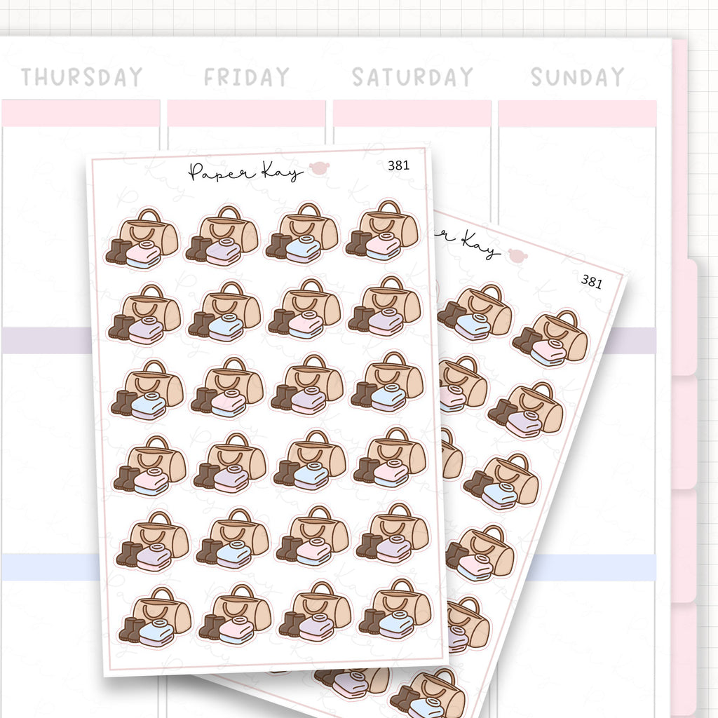 Sticker sheet product measurement.