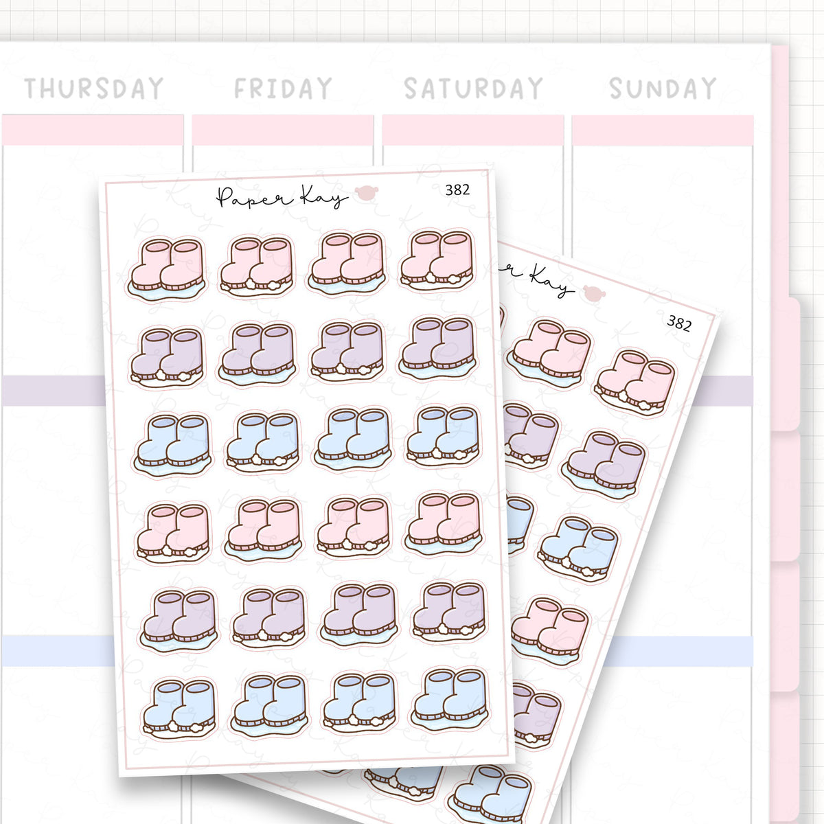 Sticker sheet product measurement.