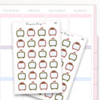 Sticker sheet product measurement.