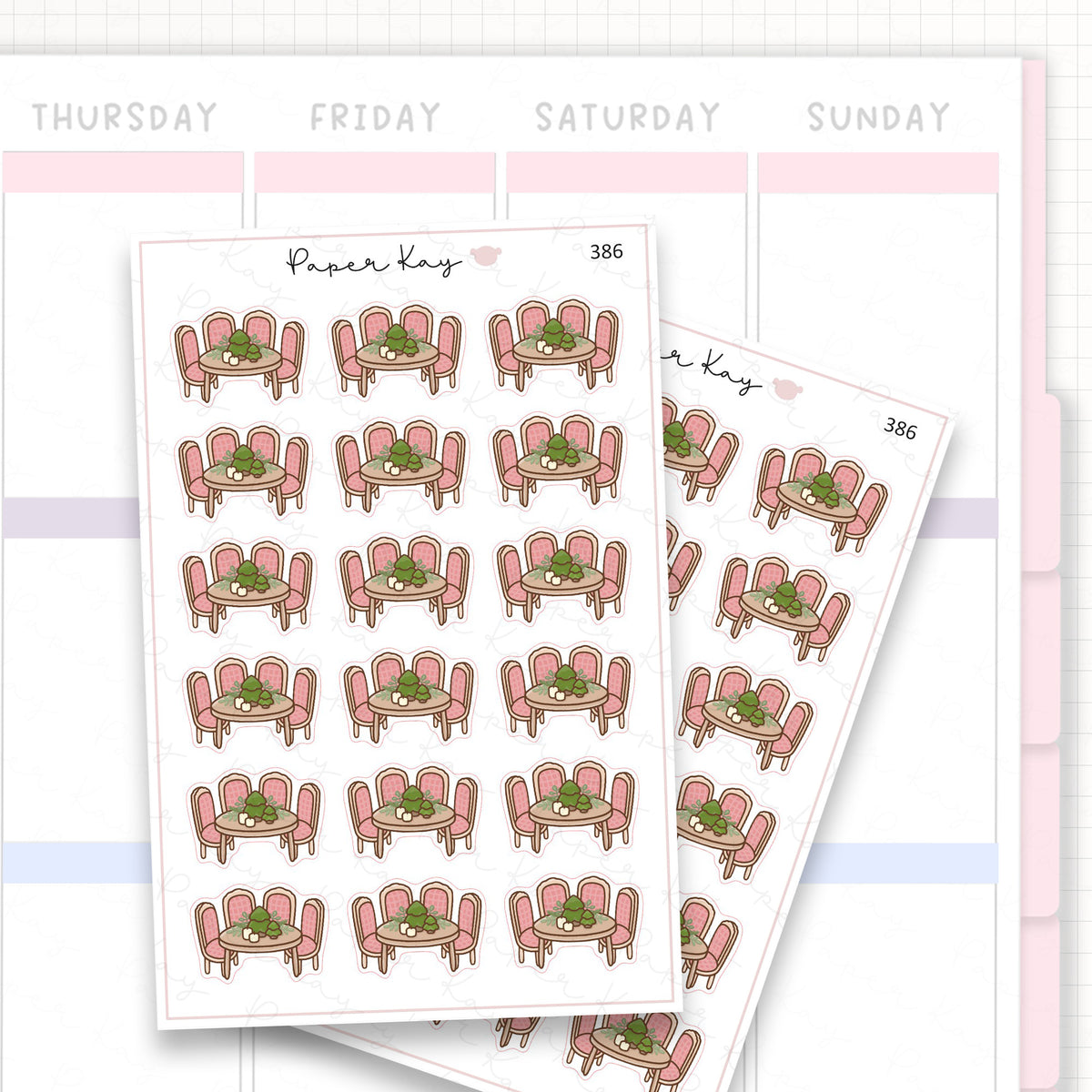 Sticker sheet product measurement.