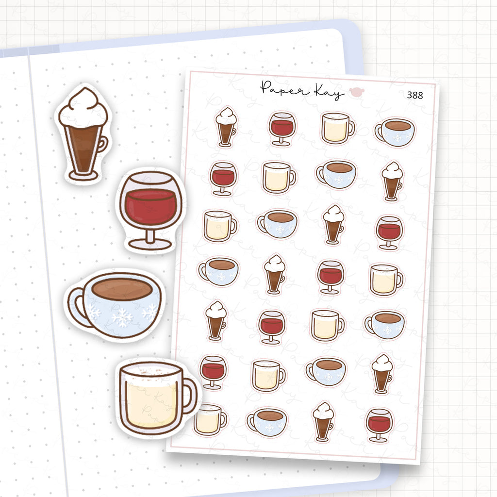 Zoomed in image of the doodles from a character planner sticker sheet.