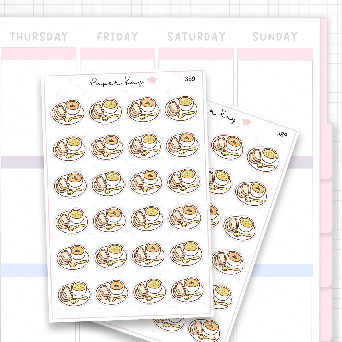 Sticker sheet product measurement.
