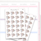 Sticker sheet product measurement.
