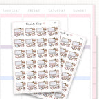 Sticker sheet product measurement.