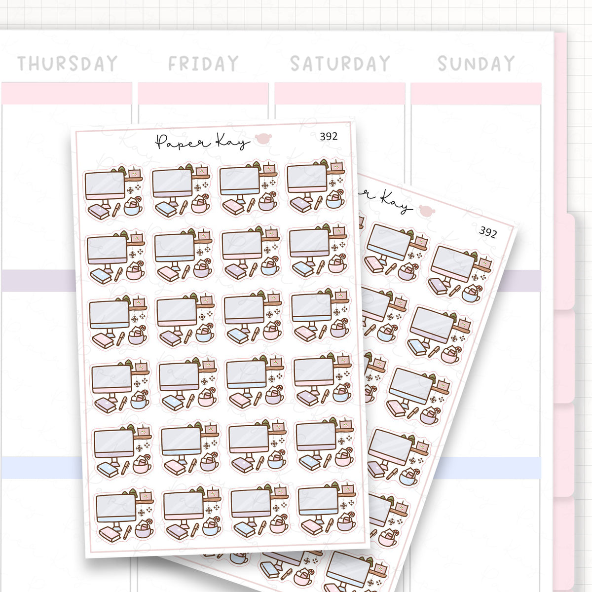 Sticker sheet product measurement.
