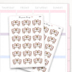 Sticker sheet product measurement.