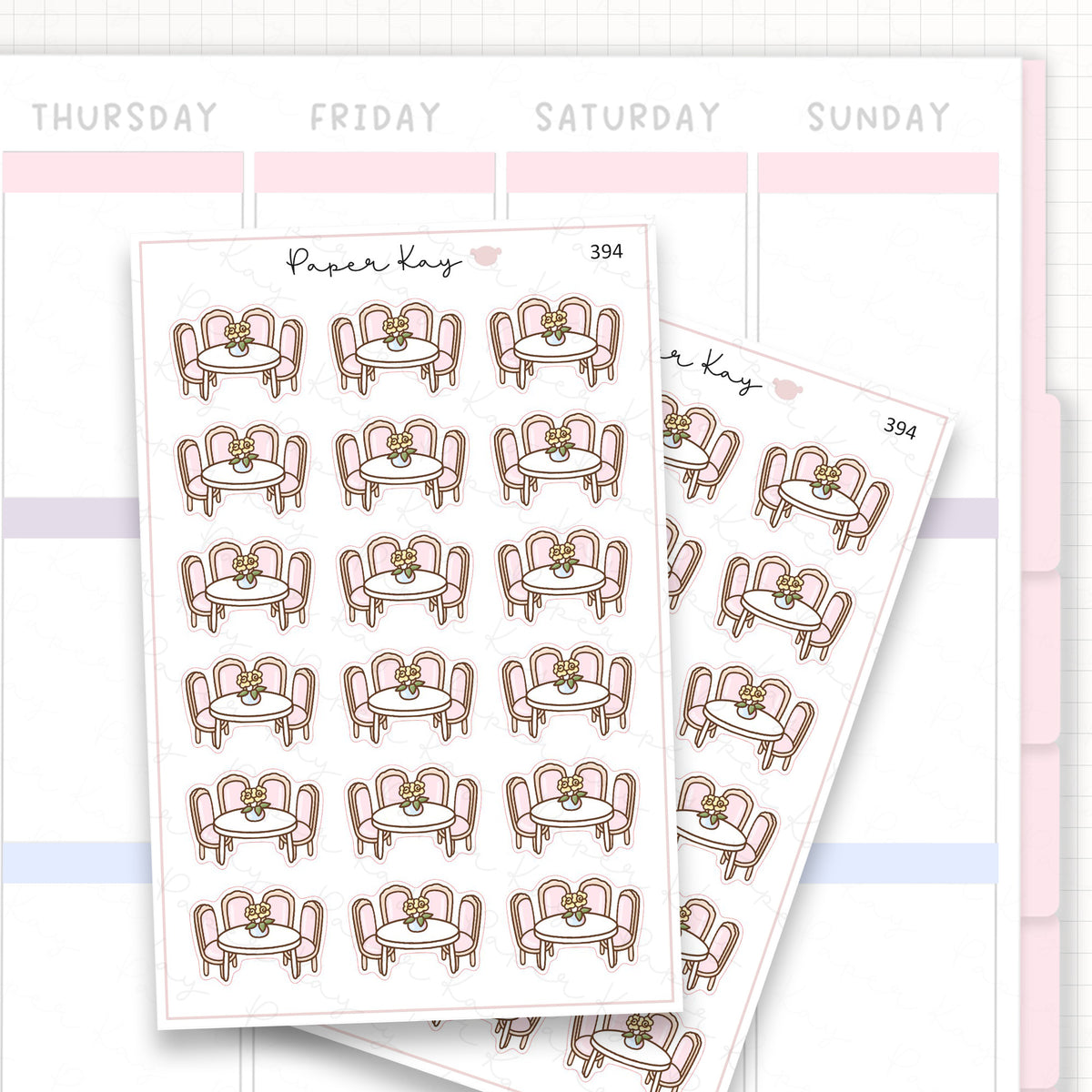 Sticker sheet product measurement.