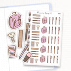 Study Stationery Sticker Sheet