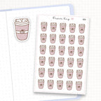 Zoomed in image of the doodles from a character planner sticker sheet.