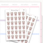 Sticker sheet product measurement.