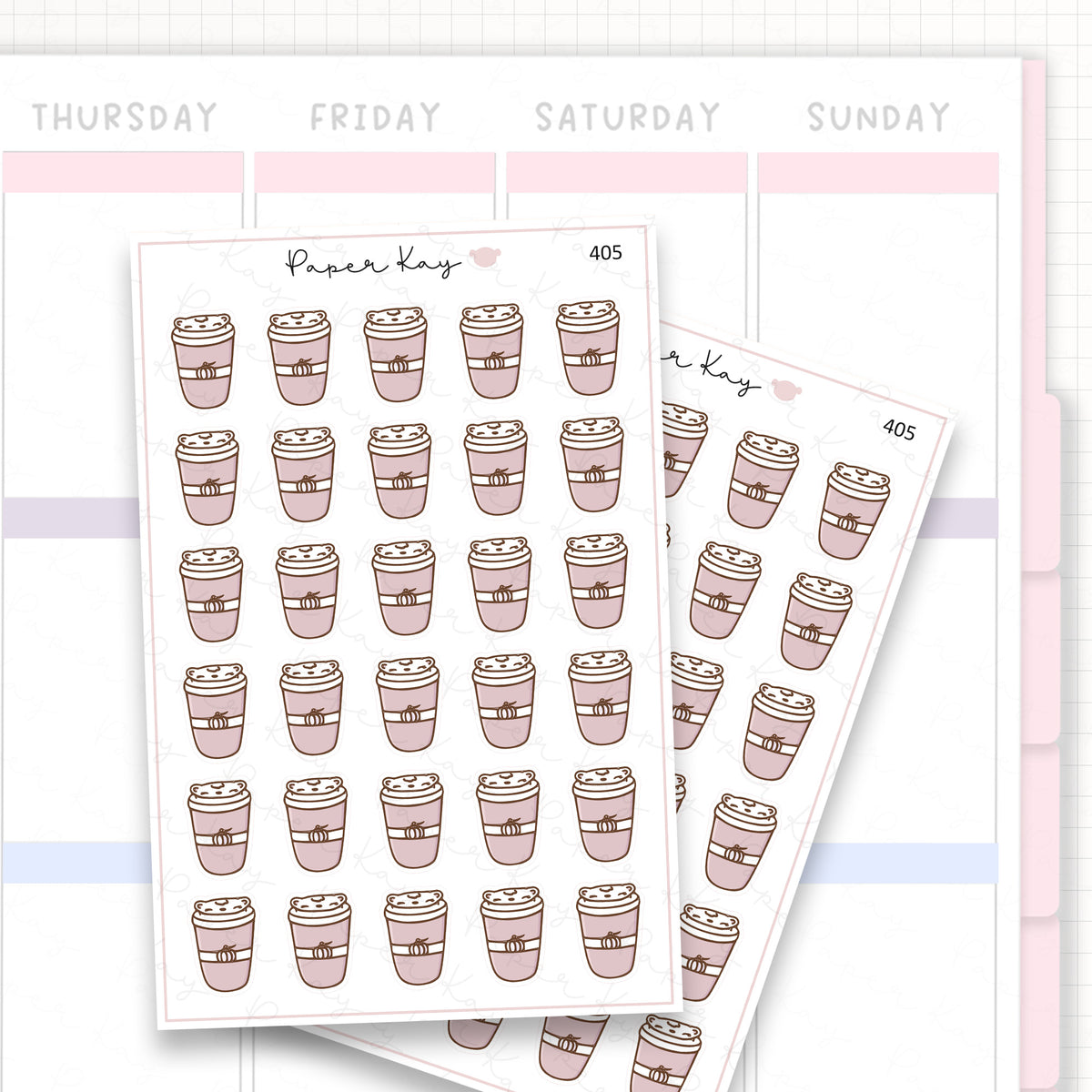 Sticker sheet product measurement.