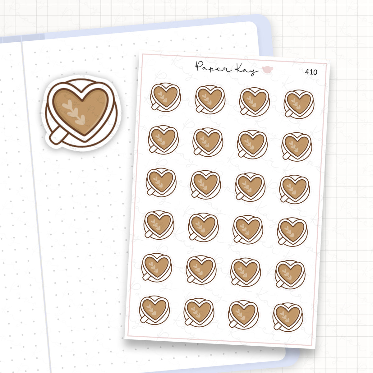 Zoomed in image of the doodles from a character planner sticker sheet.