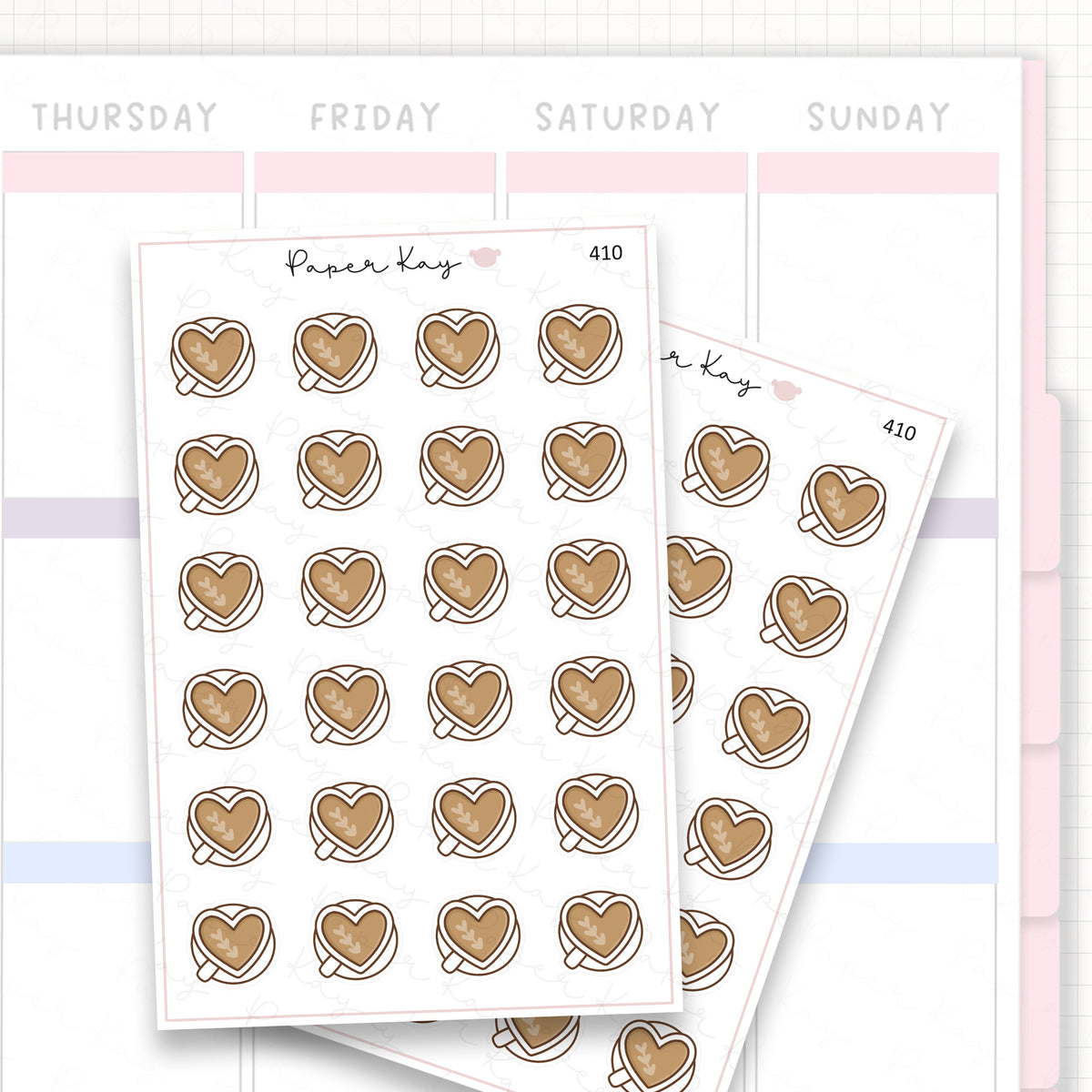 Sticker sheet product measurement.