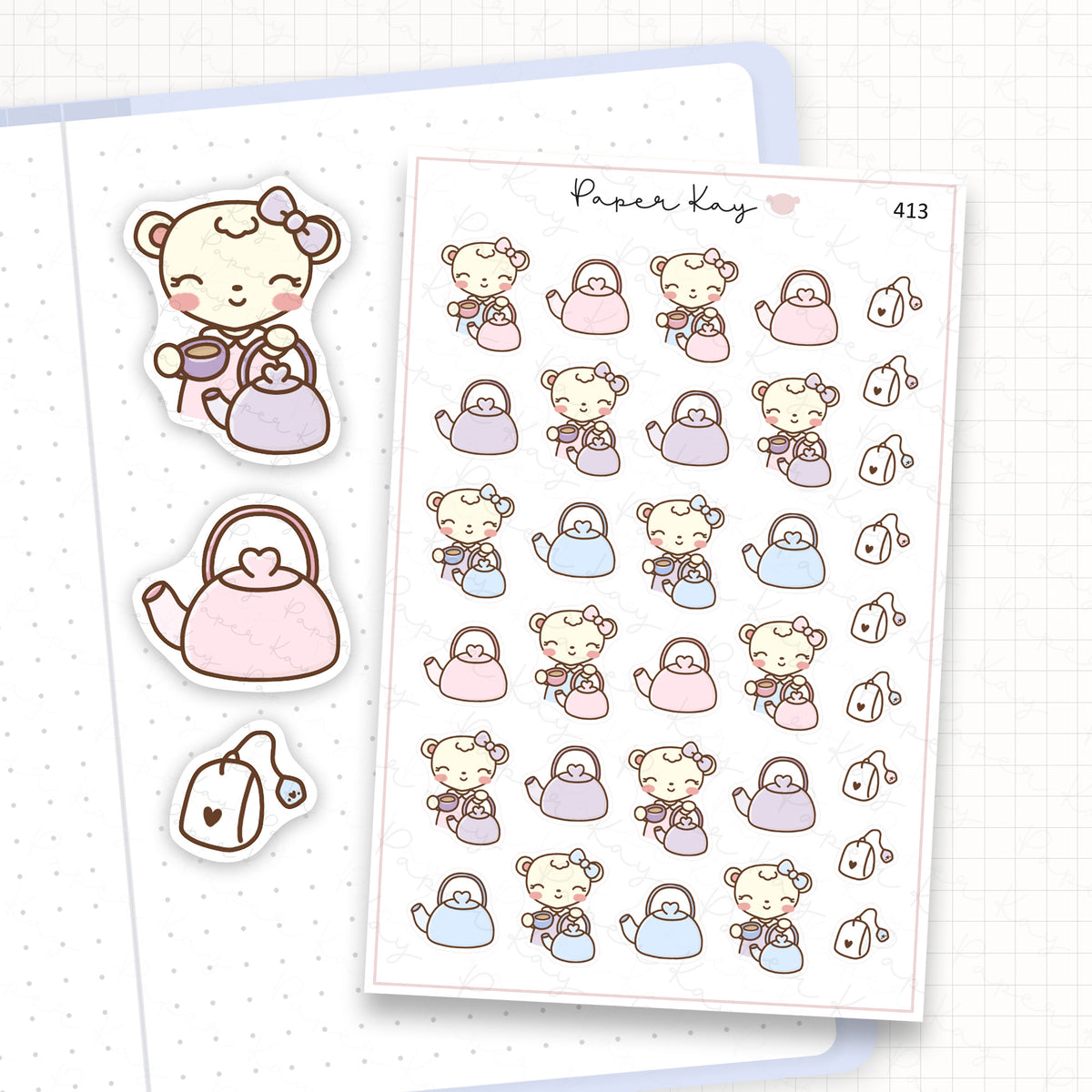 Tea Kettle Sticker Sheet