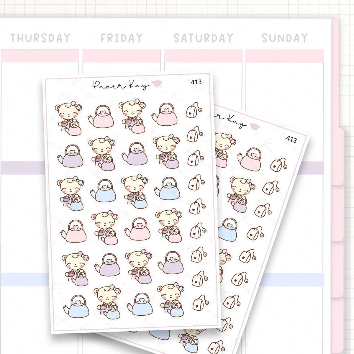 Tea Kettle Sticker Sheet