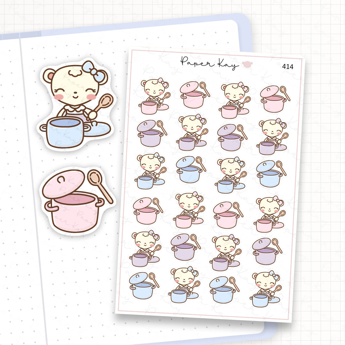 Cooking Pot Sticker Sheet