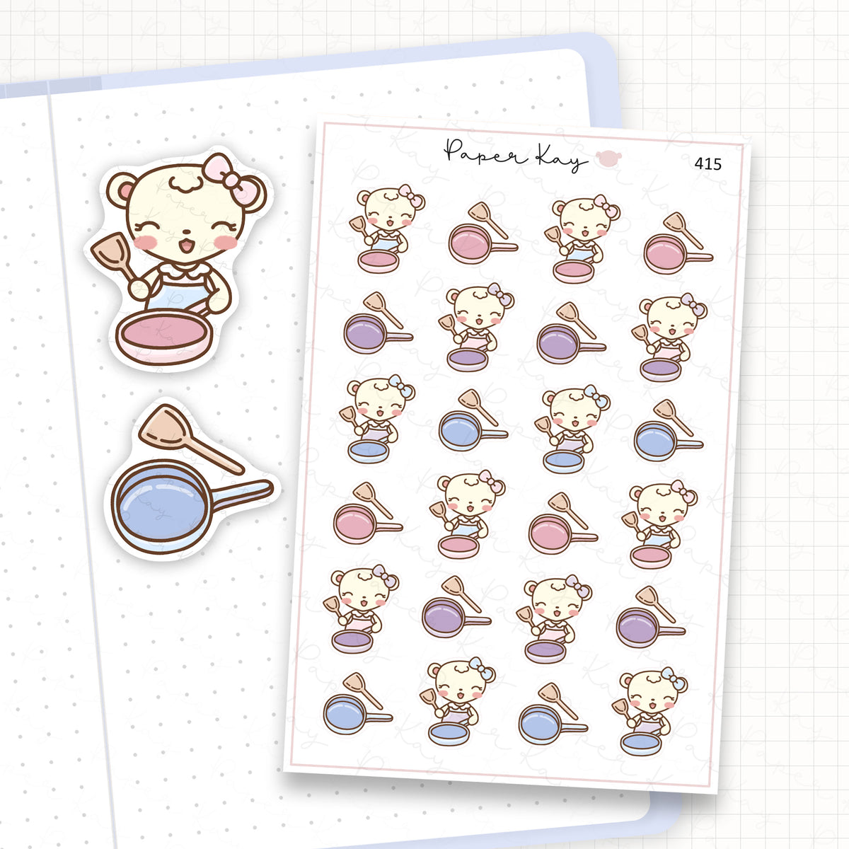 Frying Pan Sticker Sheet