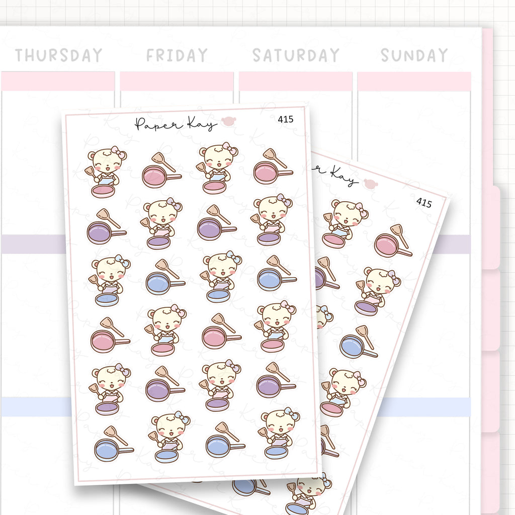 Frying Pan Sticker Sheet
