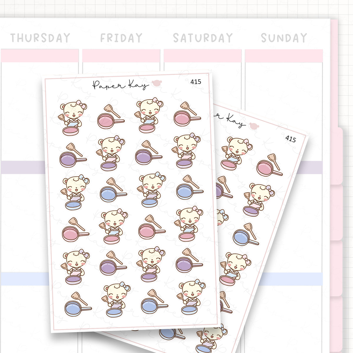 Frying Pan Sticker Sheet