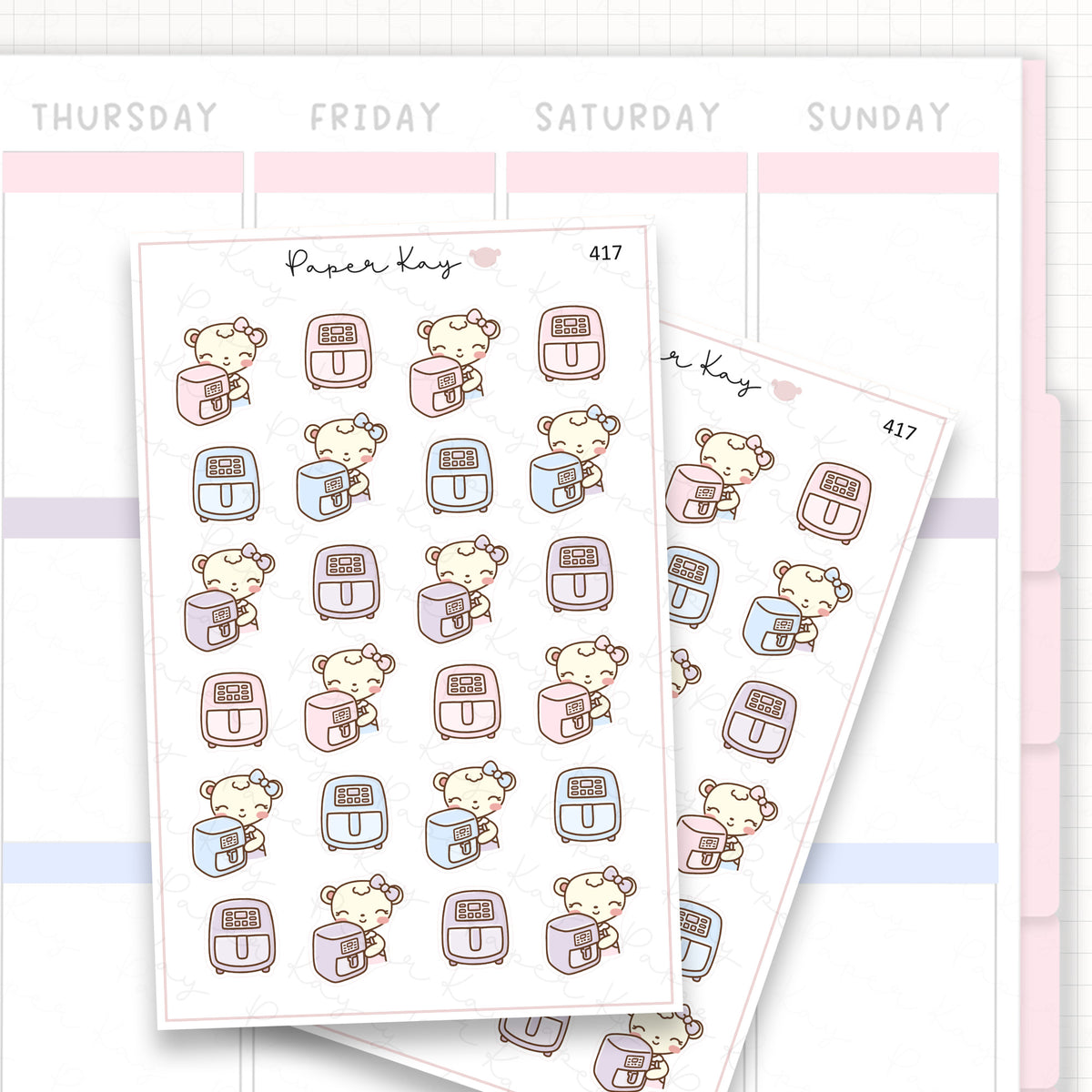 Air Fryer Sticker Sheet