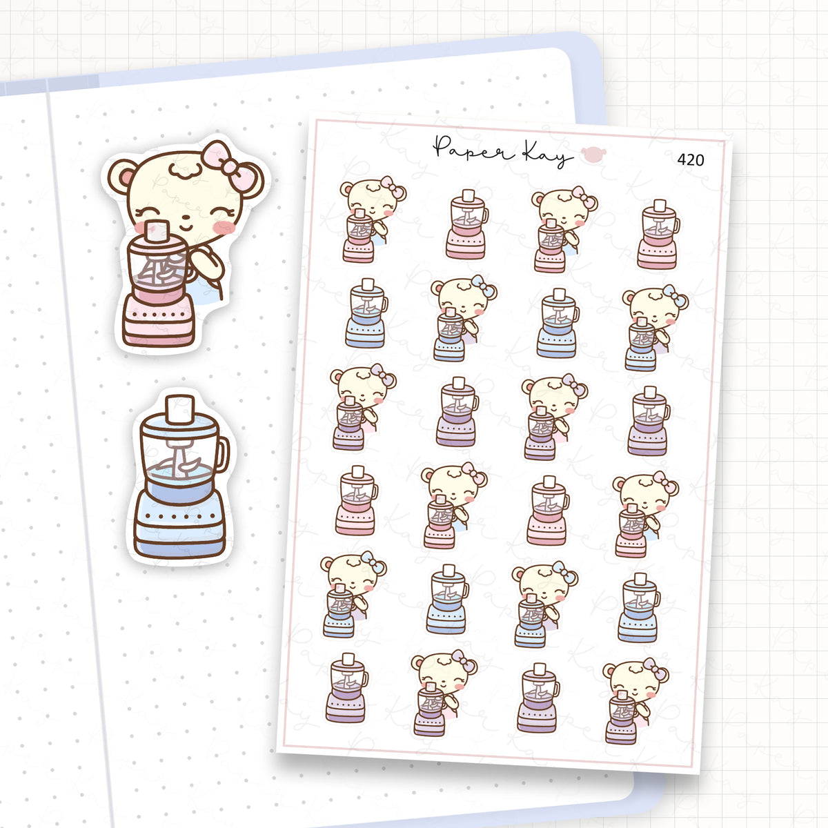 Food Processor Sticker Sheet