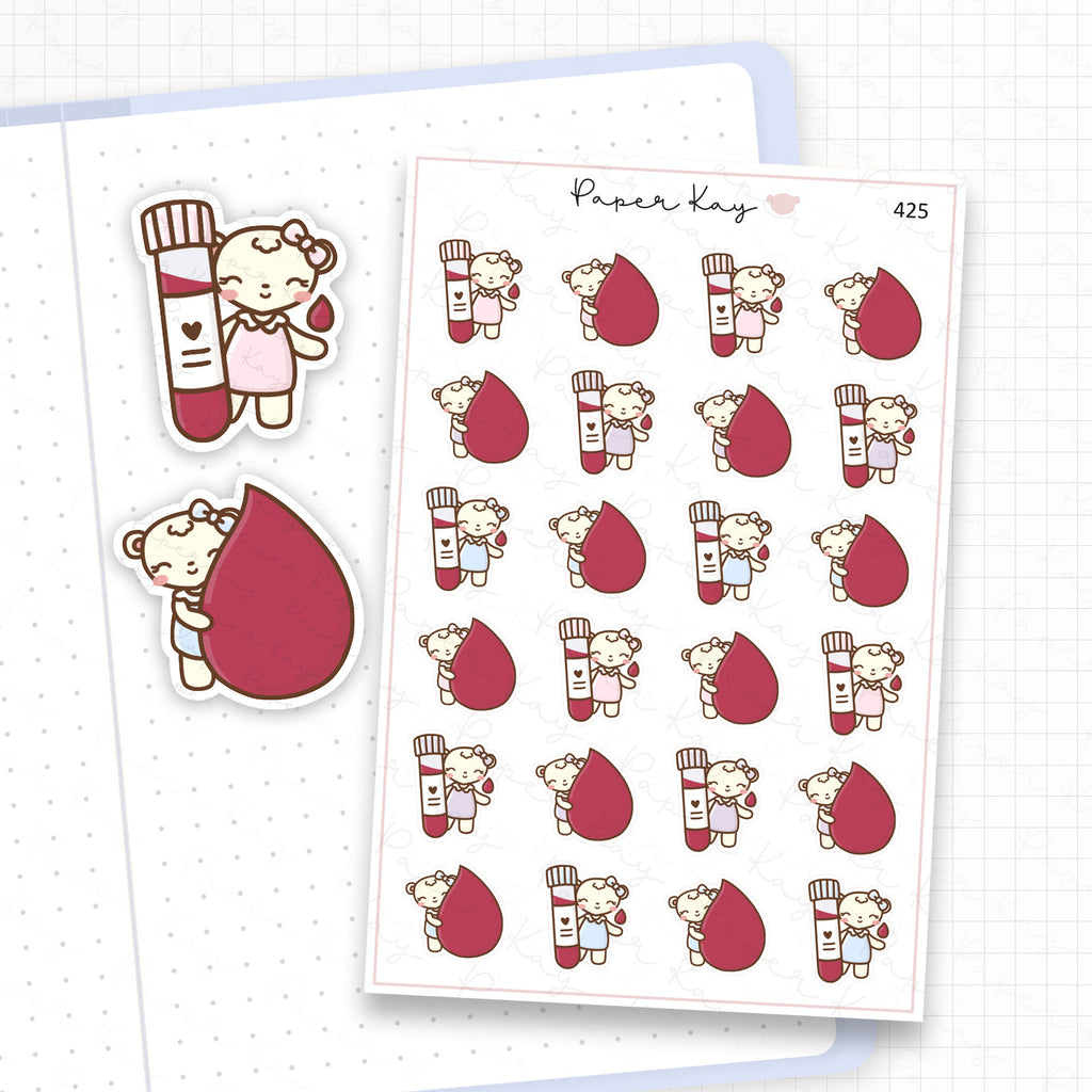Blood Test Sticker Sheet