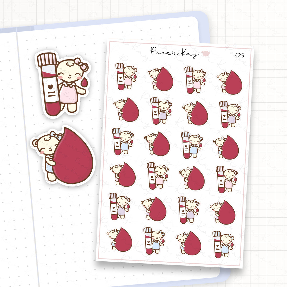 Blood Test Sticker Sheet