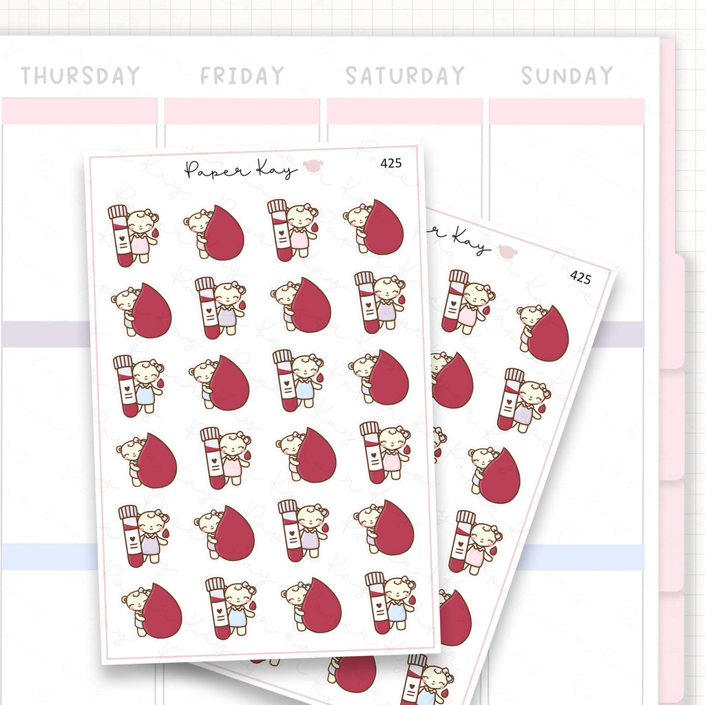 Blood Test Sticker Sheet