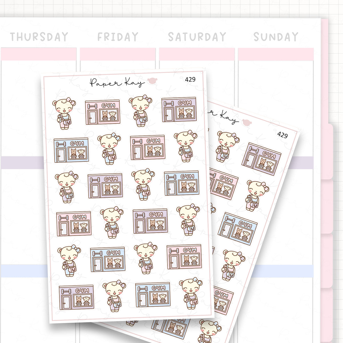 Gym Sticker Sheet