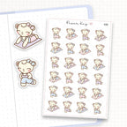 Dot the Bear Stretching Sticker Sheet
