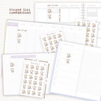 Dot the Bear Stretching Sticker Sheet
