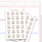 Dot the Bear Stretching Sticker Sheet