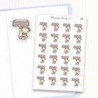 Shaving Razor Sticker Sheet