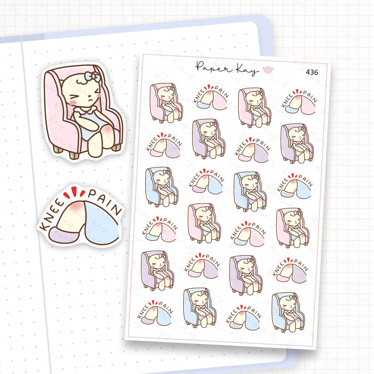 Arthritis in Knee Sticker Sheet