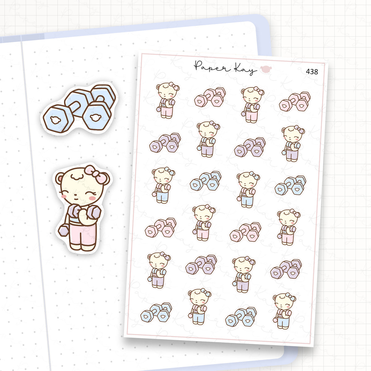 Dumbbell Sticker Sheet