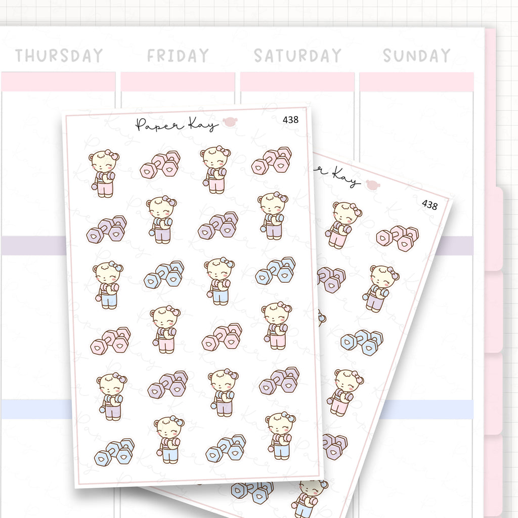 Dumbbell Sticker Sheet